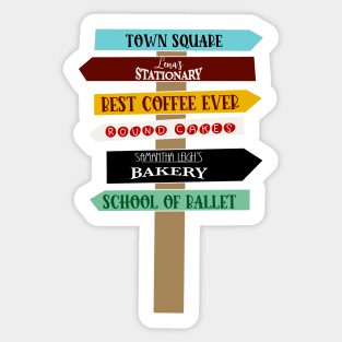 Town Directions Sticker